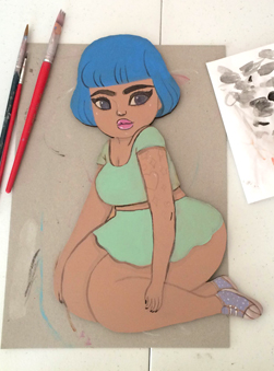 Featured Product: Wooden Plaque Girls by Mel Stringer